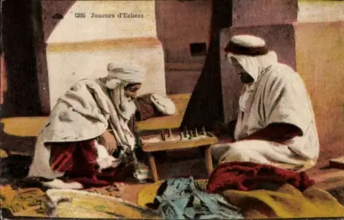 Ak Joueurs d'Echeces, Schachspieler, Maghreb