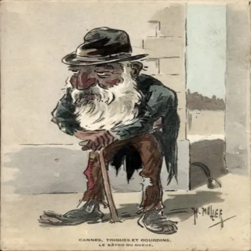 Künstler CPA Cannes, Triques et Gourdins, Le Baton du Gueux