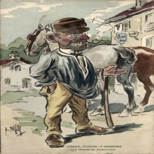 Künstler CPA Cannes, Triques et Gourdins, La Trique du Maquignon