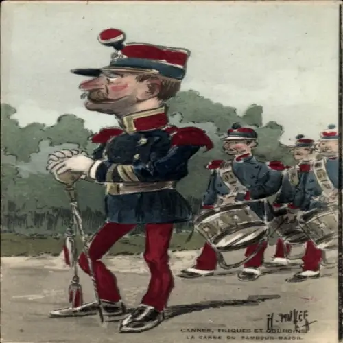 Künstler CPA Cannes, Triques et Gourdins, La Canne du Tambour-Major