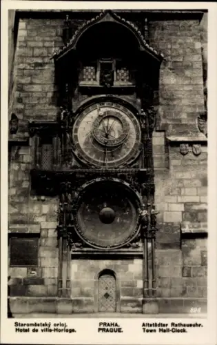 Ak Praha Prag Tschechien, Altstädter Rathausuhr