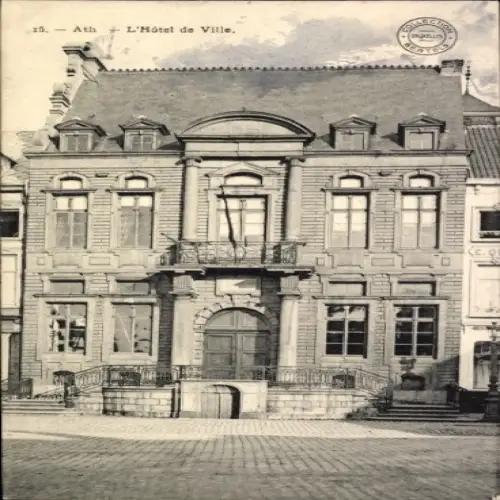 Ak Ath Wallonien Hennegau, L'Hôtel de Ville,  Architektur, Stadtansicht