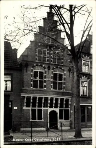Ak Oudewater Utrecht Niederlande, Historisches Gebäude, Oude Gevel, Anno 1611, Oudewater