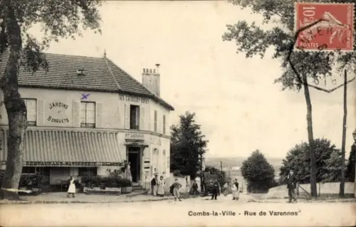Ak Combs la Ville Seine et Marne, Rue de Varennes, Aux Lauriers Roses