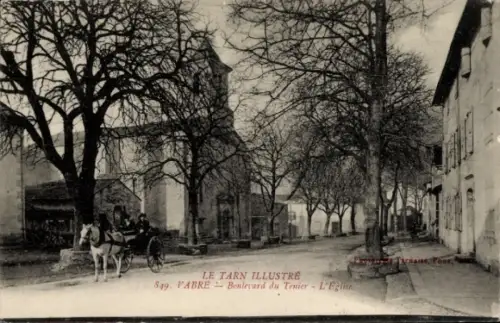 Ak Vabre Tarn, Boulevard du Tenier, l'Eglise