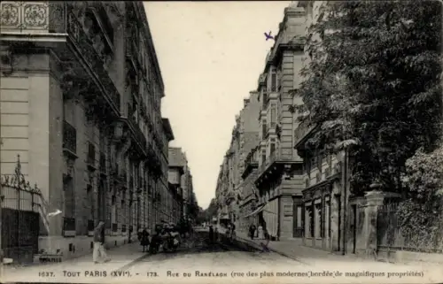 Ak Paris XVI., Rue du Ranélagh, magasins