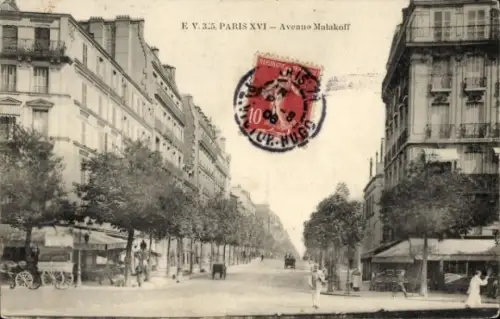 Ak Paris XVI., Avenue Malakoff
