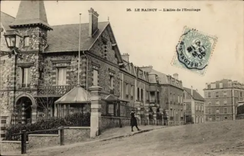 Ak Le Raincy Seine Saint Denis,  mit dem Titel 'LE RAINCY - L'Allée de l'Ermitage', Straße, Gebäu