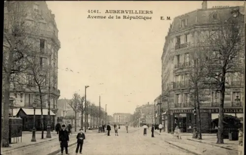 Ak Aubervilliers Seine Saint Denis, Avenue de la République