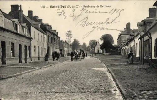 Ak Saint Pol Pas de Calais, Faubourg de Bethune