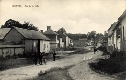 Ak Cempuis Oise, Rue de la Ville