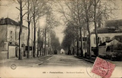 Ak Fontainebleau Seine et Marne, Boulevard Gambetta