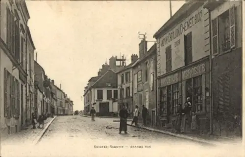 Ak Guignes Rabutin Seine et Marne, Grande Rue