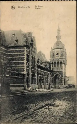 Ak Oudenaarde Audenarde Ostflandern, La Gare