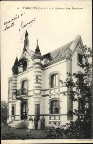 Ak Touquin Seine et Marne, Chateau des Roches