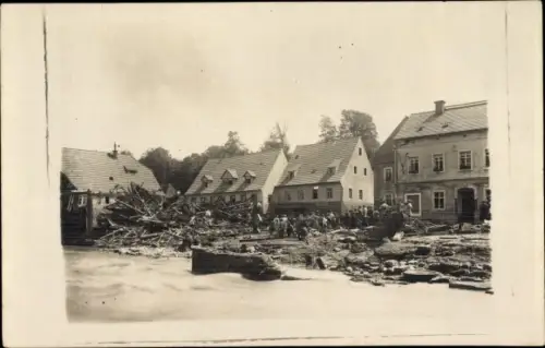 Foto Ak Oggersheim Ludwigshafen am Rhein, Hochwasser