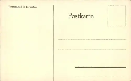 Ak Jerusalem Israel, Straßenbild