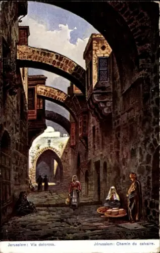 Ak Jerusalem Israel, Chemin du Calvaire