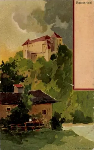 Künstler Litho Neustift im Mühlkreis Oberösterreich, Schloss Rannariedl