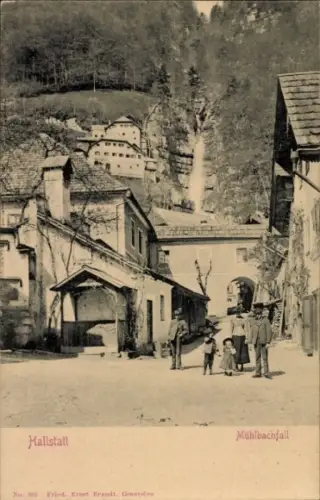 Ak Hallstatt im Salzkammergut Oberösterreich, Mühlbachfall