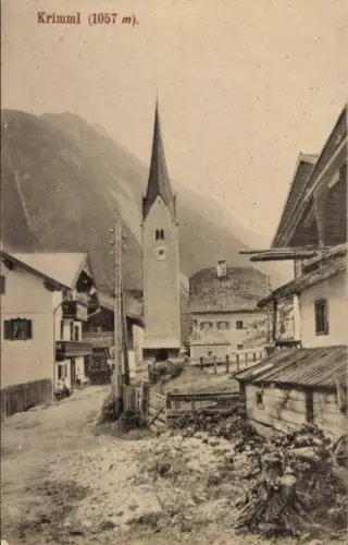 Ak Krimml in Salzburg, Teilansicht, Kirche