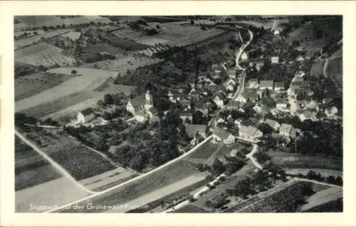 Ak Stuppach Bad Mergentheim in Tauberfranken, Fliegeraufnahme, Grünewald-Kapelle