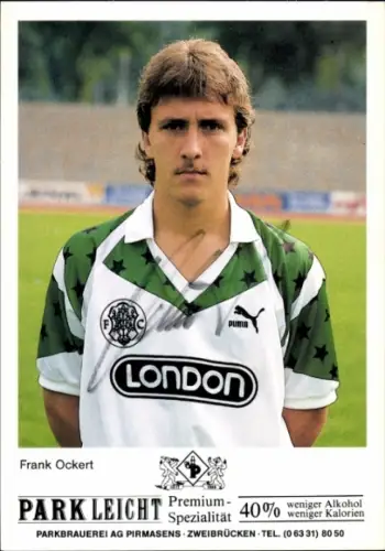 Autogrammkarte Fußballer Franz Ockert, FC 08 Homburg, Autogramm