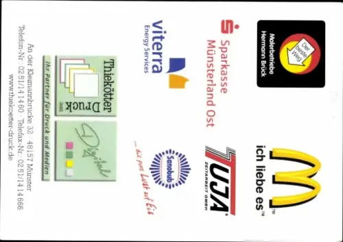 Autogrammkarte Fußballer Andre Poggenborg, Preußen Münster, Autogramm