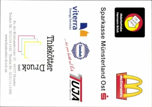 Autogrammkarte Fußballer Frederik Gößling, Preußen Münster, Autogramm