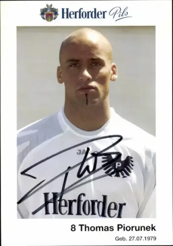 Autogrammkarte Fußballer Thomas Piorunek, Preußen Münster, Autogramm