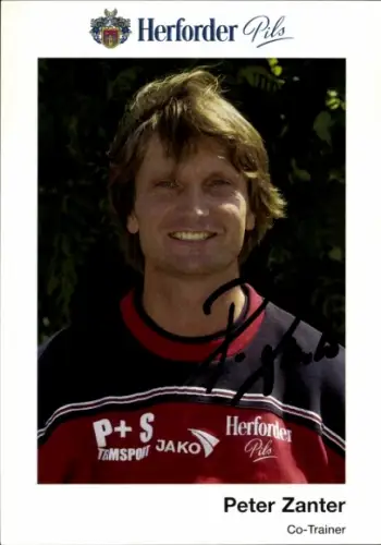Autogrammkarte Co Trainer Peter Zanter, Preußen Münster, Autogramm