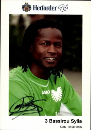 Autogrammkarte Fußballer Bassirou Sylla, Preußen Münster, Autogramm