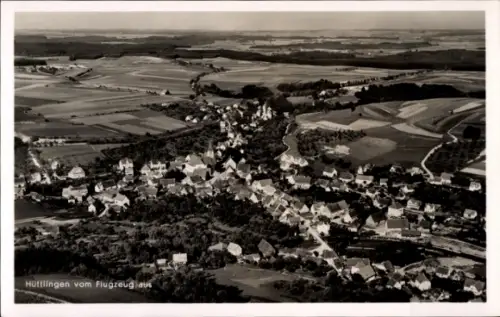 Ak Hüttlingen in Württemberg, Luftaufnahme von  ländliche Umgebung, Felder, Häuser