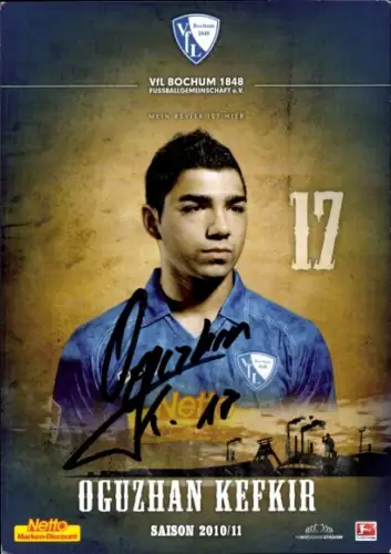 Autogrammkarte Fußballer Oguzhan Kefkir, VfL Bochum, Autogramm