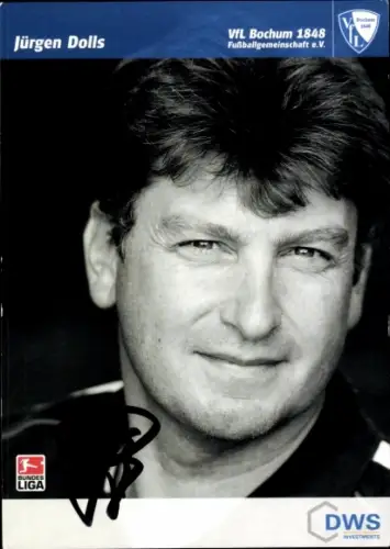 Autogrammkarte Trainer Jürgen Dolls, VfL Bochum, Autogramm
