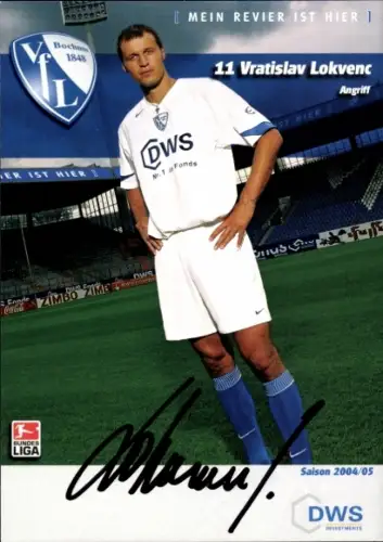 Autogrammkarte Fußballer Vratislav Lokvenc, VfL Bochum, Autogramm