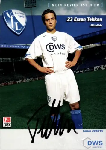 Autogrammkarte Fußballer Ersan Tekkan, VfL Bochum, Autogramm