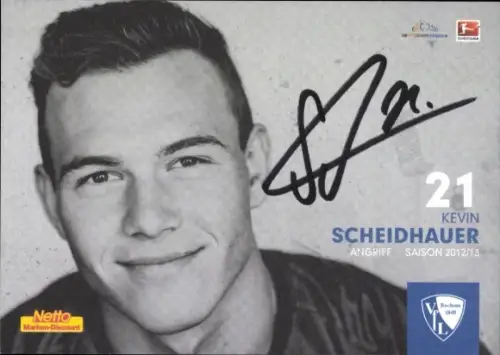 Autogrammkarte Fußballer Kevin Scheidhauer, VfL Bochum, Autogramm