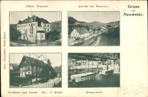 Ak Neuweier Baden Baden, Schloss Neuweier, Gasthaus zum Lamm, Sommerhalle