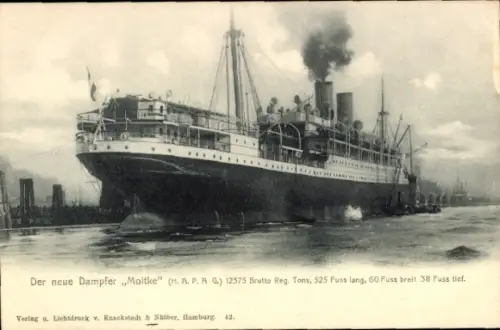 Ak HAPAG Dampfer Moltke, Passagierschiff