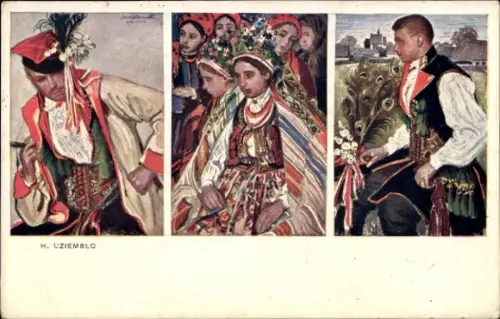 Künstler Ak Uziemblo, H., Malarstwo Polskie, polnische Trachten