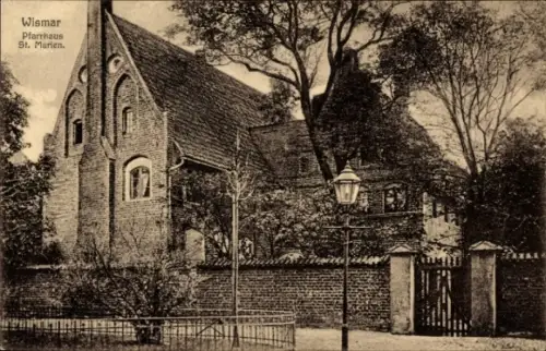 Ak Hansestadt Wismar, Pfarrhaus St. Marien