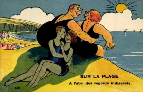 Ak Sur la Plage, A l'abri des regards indiscrets, Humor