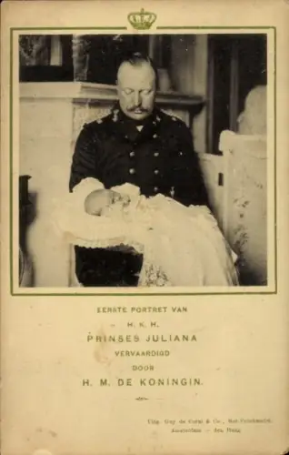 Ak König Hendrik mit Tochter Prinzessin Juliana der Niederlande