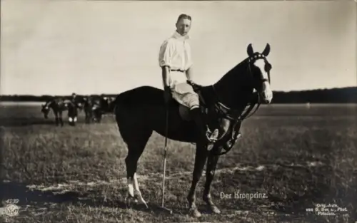 Ak Kronprinz Wilhelm von Preußen, Pferd, Polo, NPG 4239