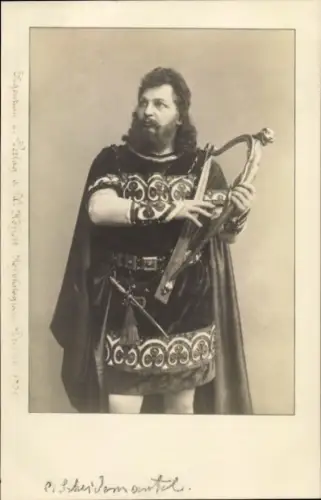 Foto Ak Opernsänger Karl Scheidemantel, Musikinstrument
