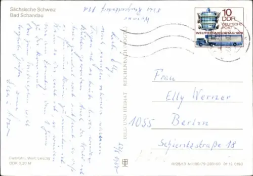 Ak Bad Schandau, Elbdampfer Weltfrieden, Ortsansicht