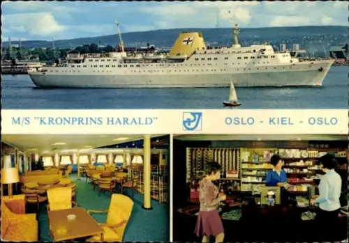 Ak Fährschiff MS Kronprinz Harald, Oslo Kiel