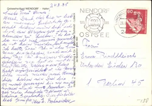 Ak Ostseebad Niendorf Timmendorfer Strand, Hafen