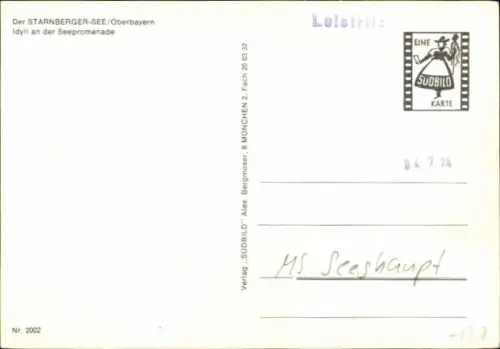 Ak Starnberger See, MS Seehaupt